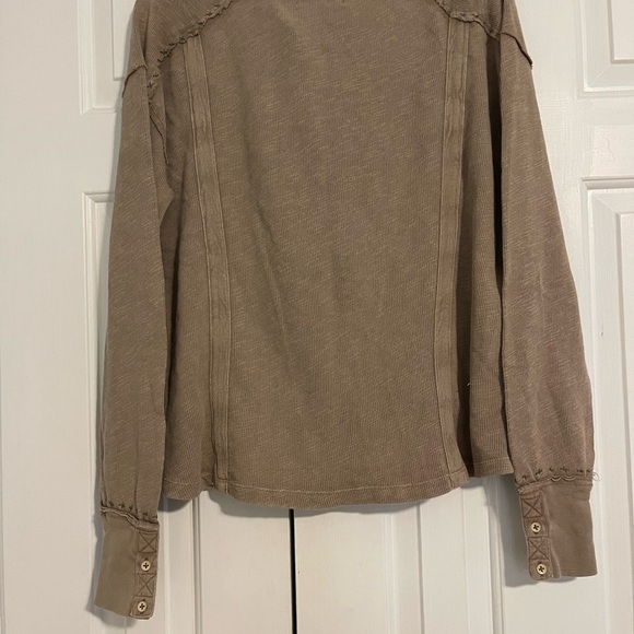 FP We The Free Taylor Henley Tunic Tunic NWOT Size XS Greige - Picture 6 of 9